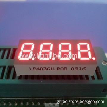 Super Red Cathode 4-digit 0.36" 7-segment Led Display For Temperature Indicator 